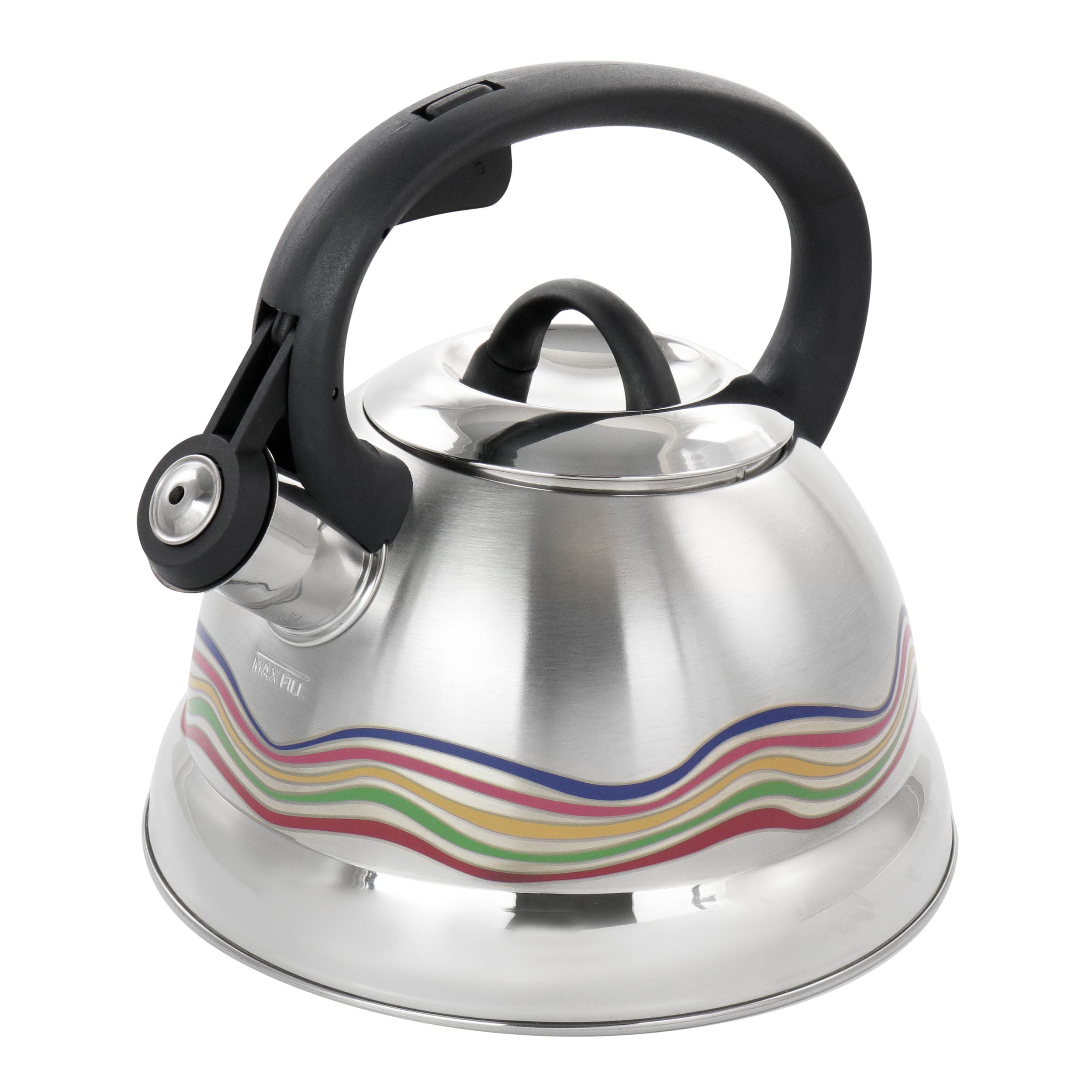 Mr. Coffee Cagliari 1.75 Quart Stainless Steel Whistling Tea Kettle