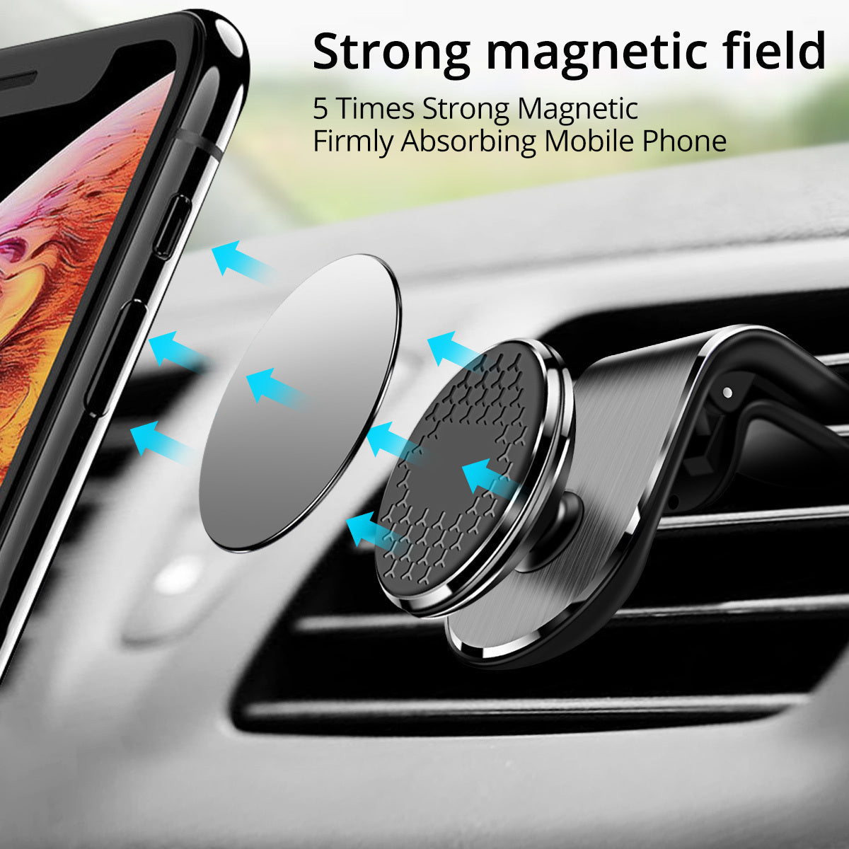 Magnetic Car Phone Holder Air Vent Magnet Mount Smartphone Phone