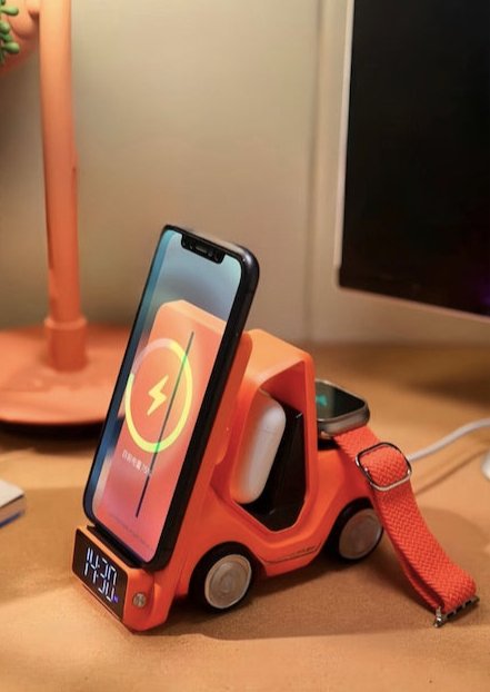 4 in 1 Forklift Fast Wireless Charging Station Dock for iPhone,
