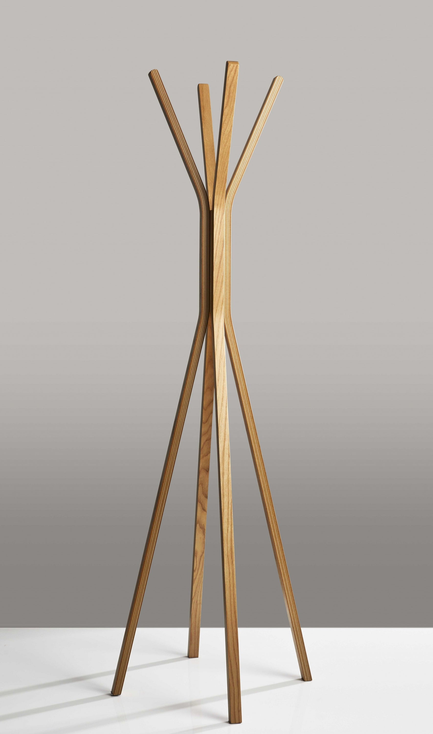 16.5inches X 16.5inches X 68.25inches Natural  Coat Rack