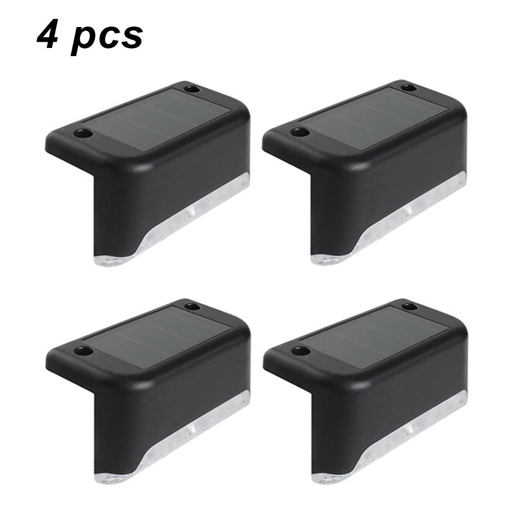 4Pcs Solar Deck Lights Outdoor Waterproof for Patio Step and Pathway
