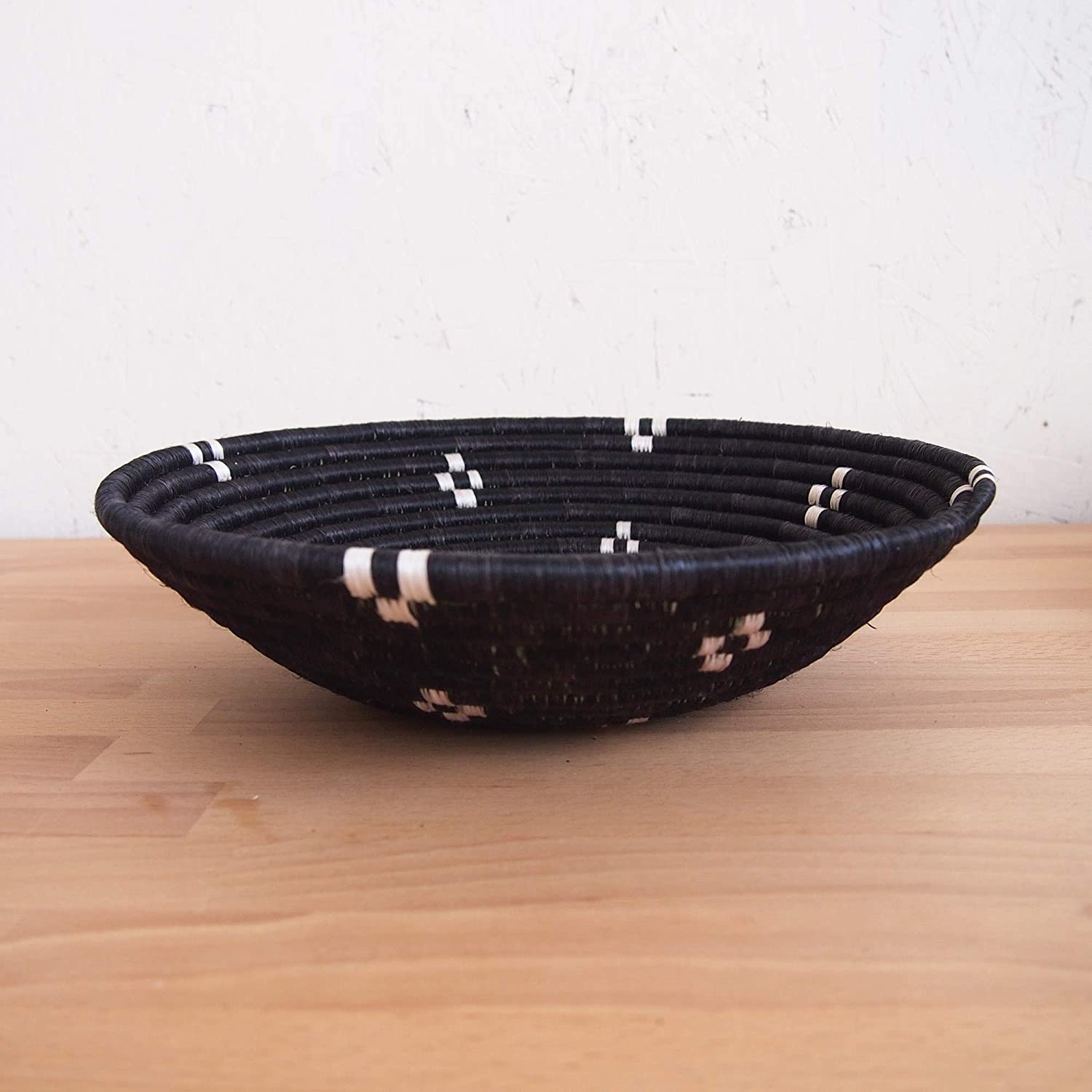 African woven fruit and wall baskets, Rwanda wall basket