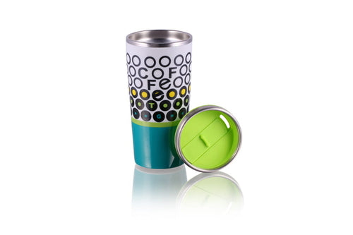 Thermo Mug 400ml Dots Cyan