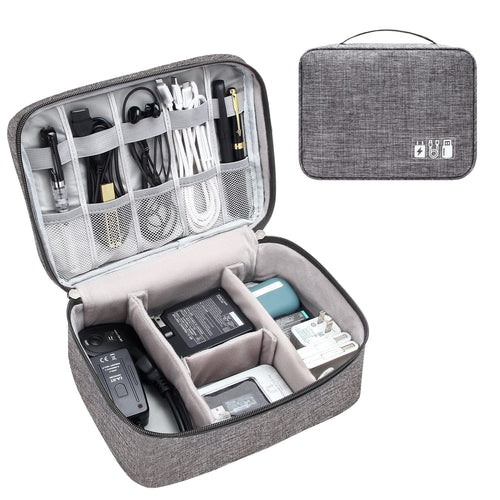 Electronics Organizer Travel Bag - Cable Organizer Waterproof Portable