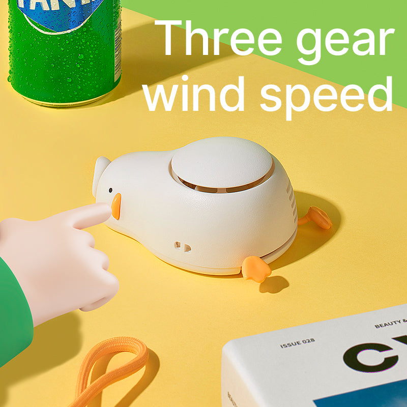 2023 Compact Rechargeable Duck Fan 800mAh 3-Speed Handheld Mini USB