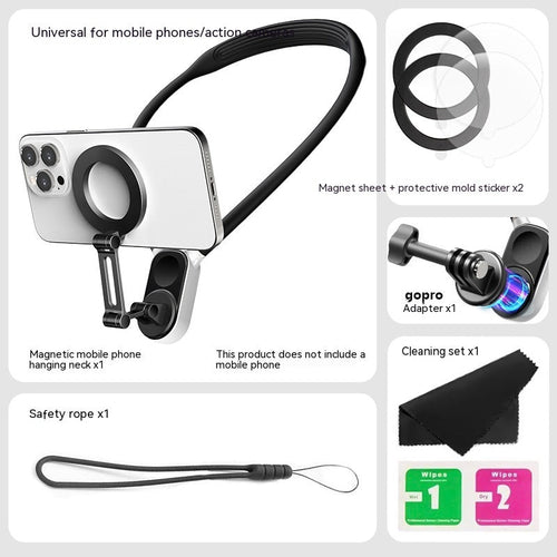 Flexible Neck Mounted Action Cam Magnetic Phone Holder