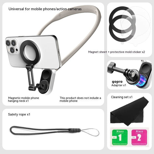 Flexible Neck Mounted Action Cam Magnetic Phone Holder
