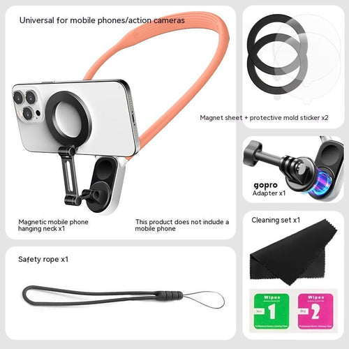 Flexible Neck Mounted Action Cam Magnetic Phone Holder