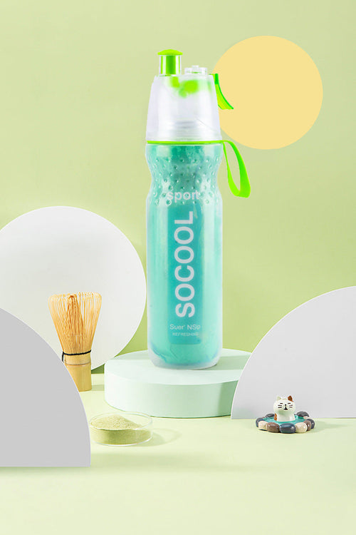 Compact 500ml Sports Water Bottle for Cycling and Running with Misting