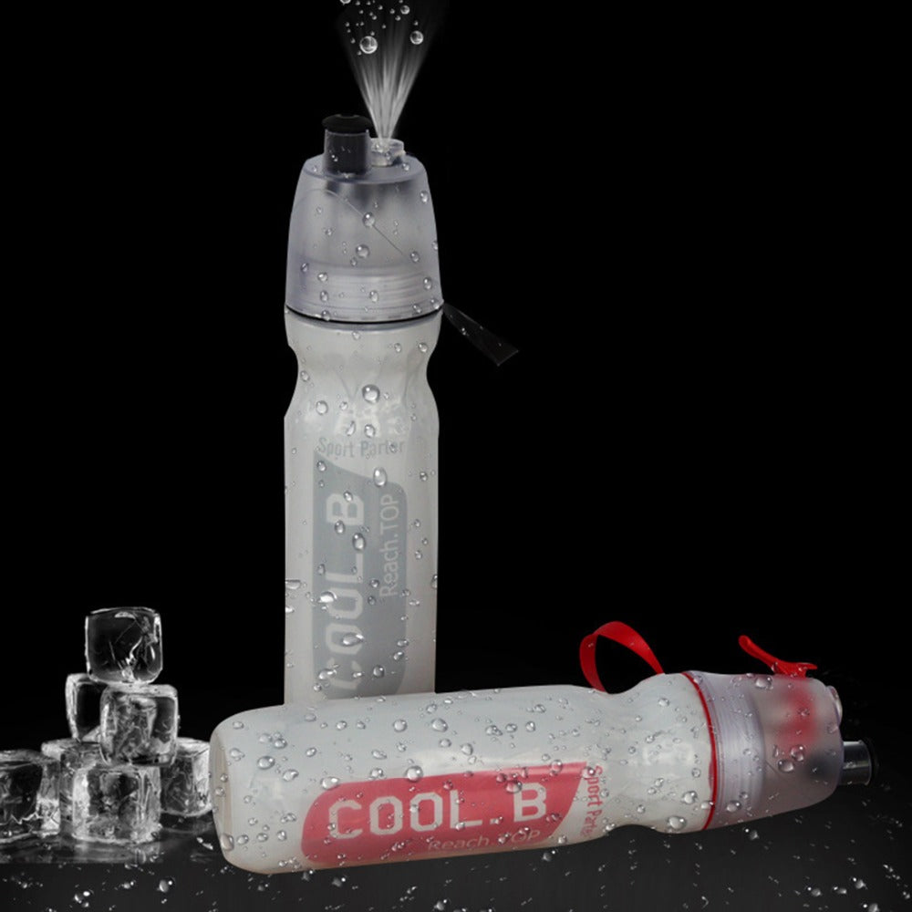Compact 500ml Sports Water Bottle for Cycling and Running with Misting
