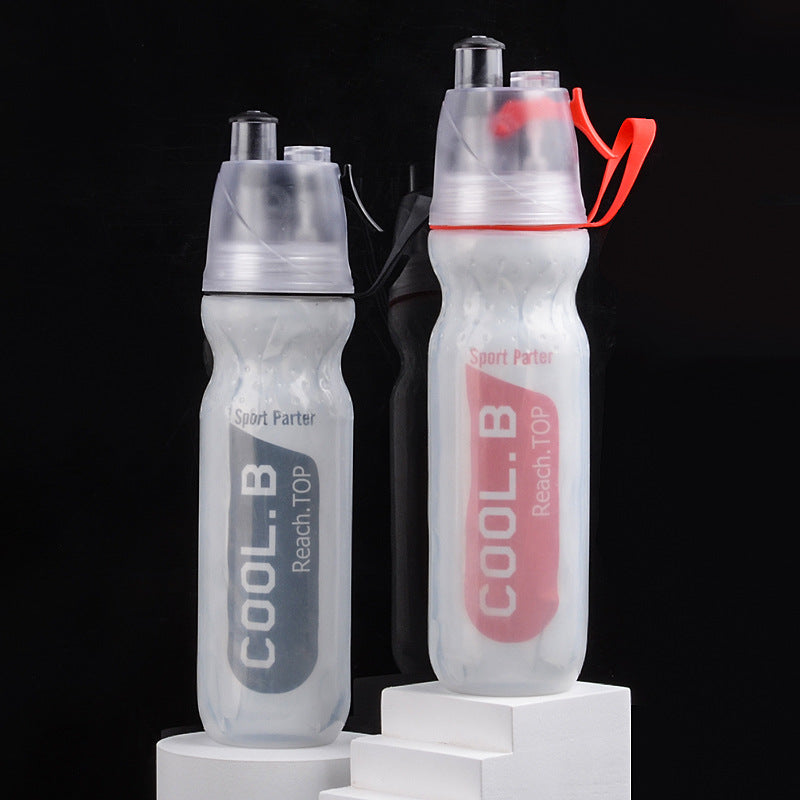 Compact 500ml Sports Water Bottle for Cycling and Running with Misting