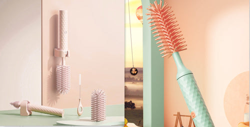 Rotating Electric Silicone Baby Bottle Cleaner 360 Spin Pacifier Brush