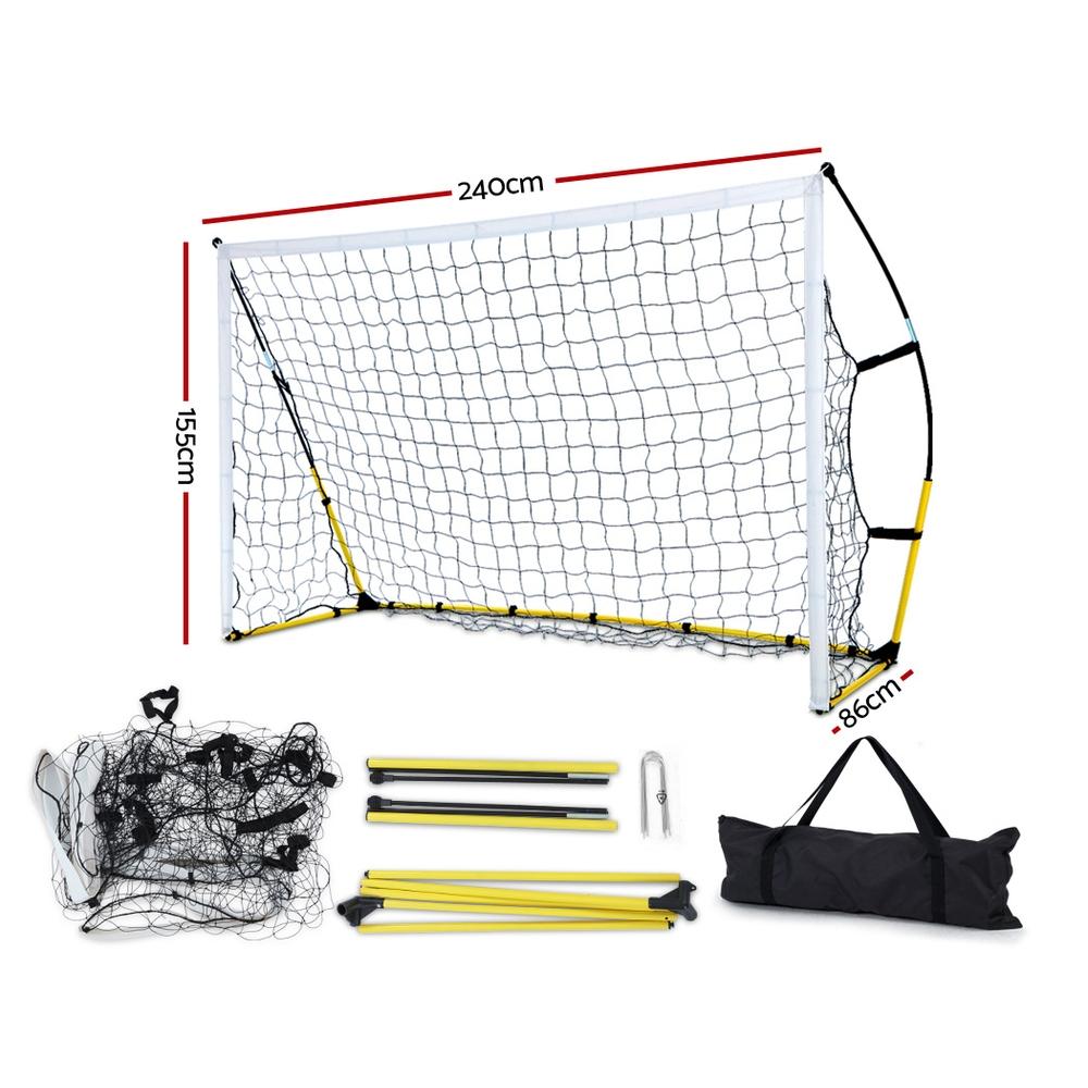 Everfit 2.4m Football Soccer Net Portable Goal Net Rebounder Sports