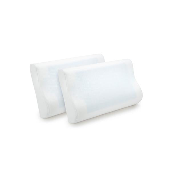 Royal Comfort Cooling Gel Contour High Density Memory Pillow Twin Pack