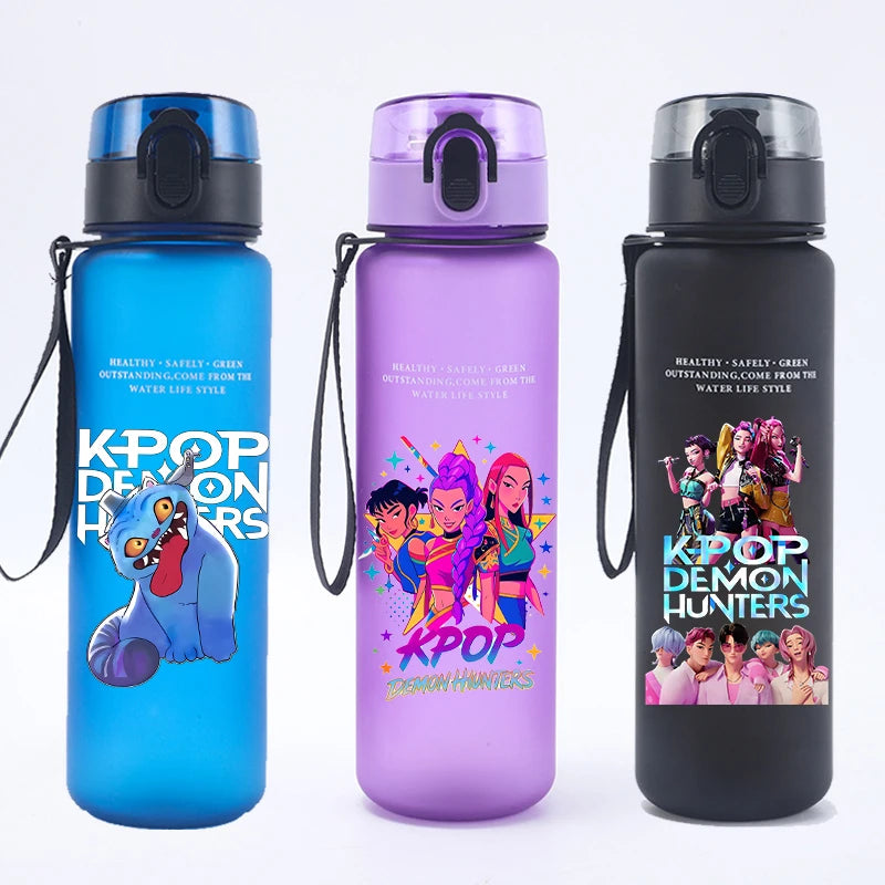 K Pop Demon Hunters Water Bottle Girls Summer Sports Large Capacity