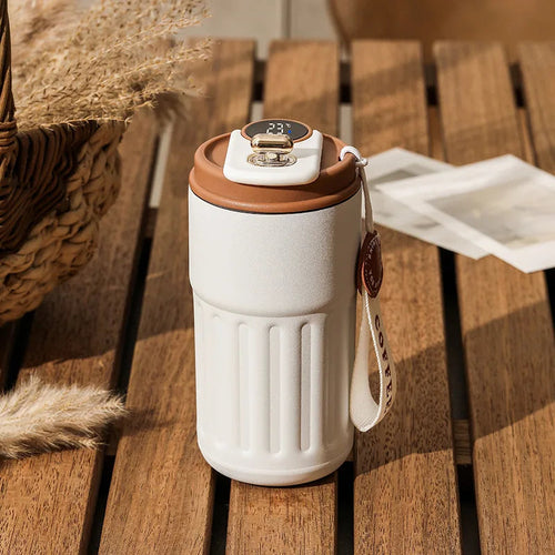 Smart Thermos Bottle with LED Temperature Display – 316 Stainless