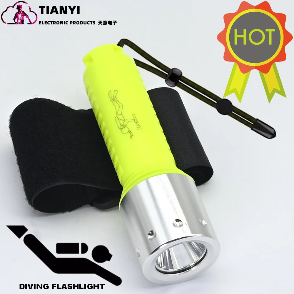 1100 Lumen Diving Flashlight Bright Submarine Light Scuba Safety