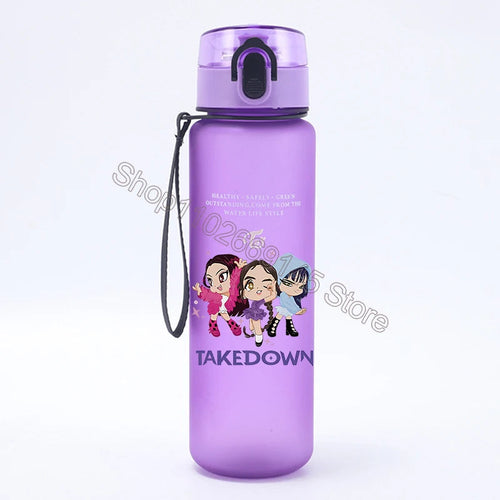 K Pop Demon Hunters Water Bottle Girls Summer Sports Large Capacity
