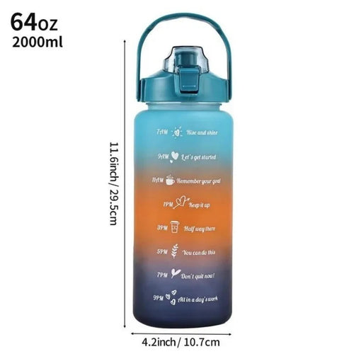 2L Outdoor Large Capacity Water Bottle Plastic Cup Bounce Cover