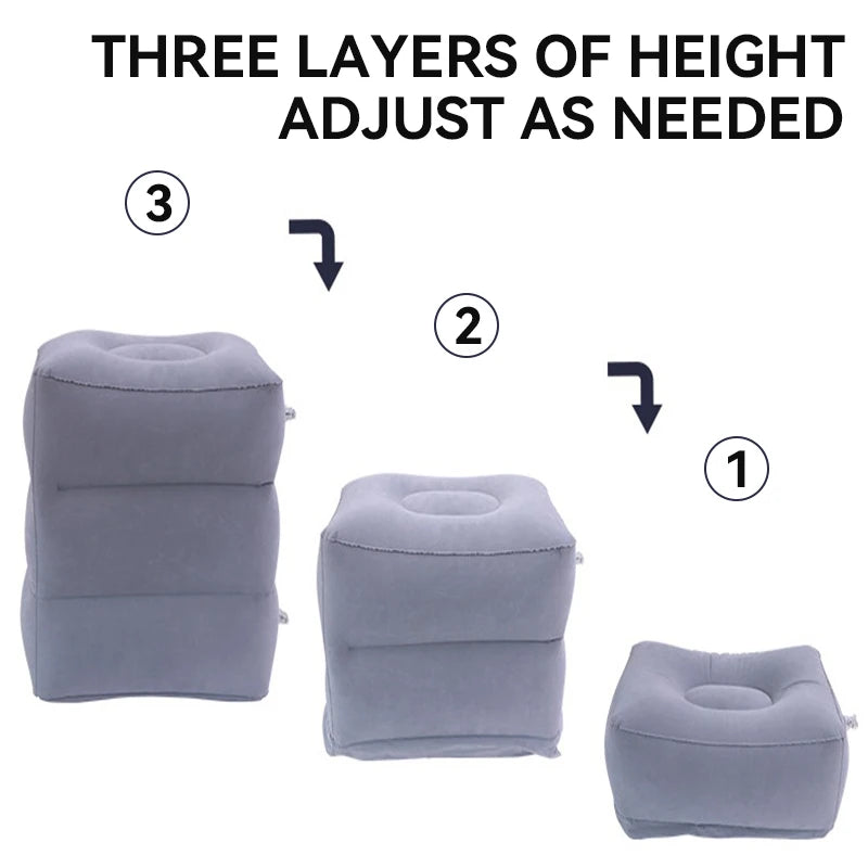 1pcs Inflatable Cushion, Footrest, Inflatable Stool, Travel Cushion,