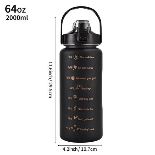 2L Outdoor Large Capacity Water Bottle Plastic Cup Bounce Cover
