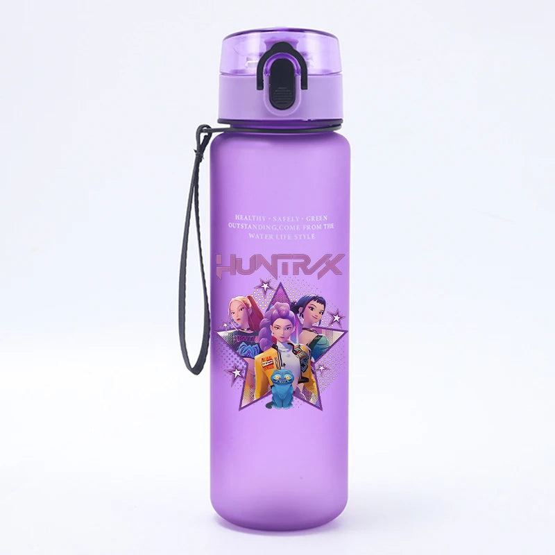 K Pop Demon Hunters Water Bottle Girls Summer Sports Large Capacity
