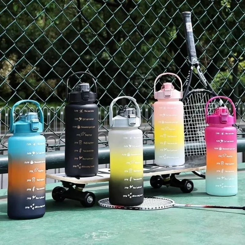 2L Outdoor Large Capacity Water Bottle Plastic Cup Bounce Cover