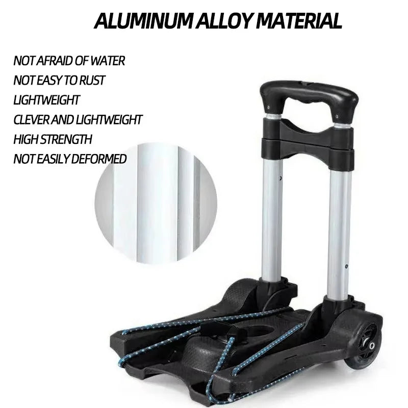 1 PC Hand Pulled Cart Portable Outdoor Cargo Cart Foldable Household