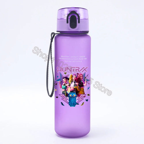 K Pop Demon Hunters Water Bottle Girls Summer Sports Large Capacity
