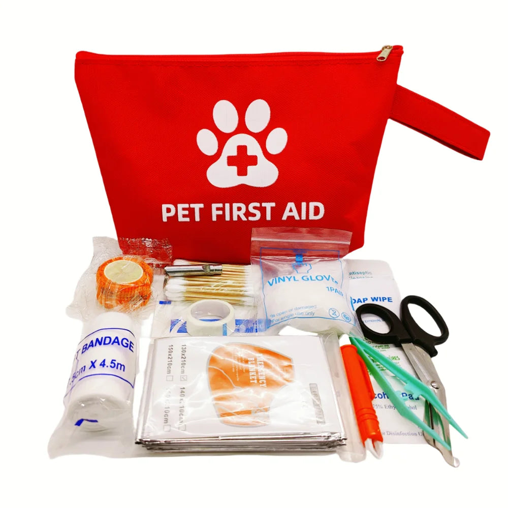 Pet Emergency Kit Dog Cat Travel Kit for Waterproof Resistant High