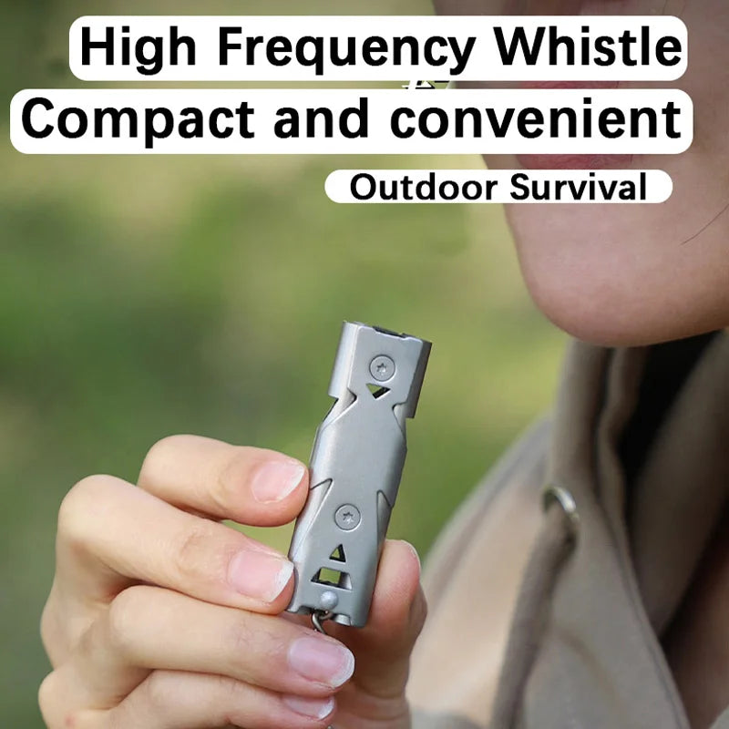 Survival Whistle Double Tube Bursting Sound Whistle Outdoor SOS