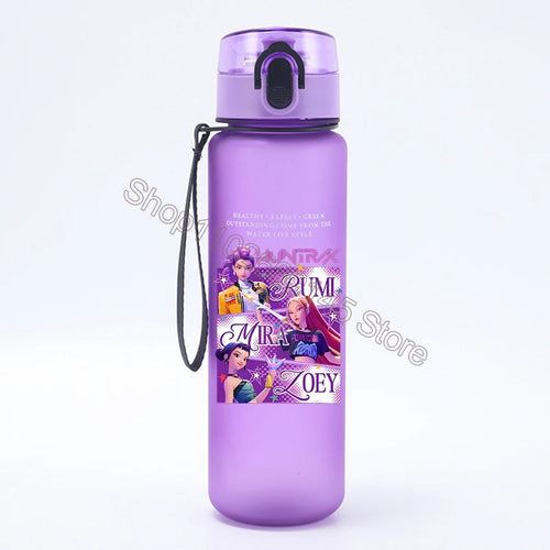 K Pop Demon Hunters Water Bottle Girls Summer Sports Large Capacity