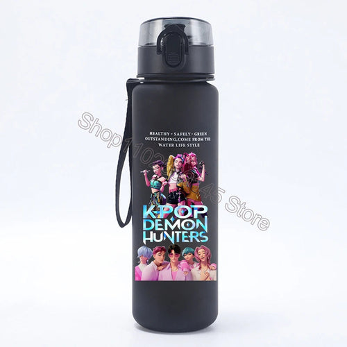 K Pop Demon Hunters Water Bottle Girls Summer Sports Large Capacity