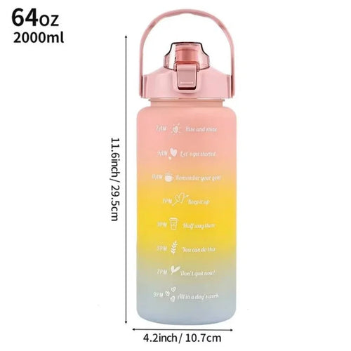 2L Outdoor Large Capacity Water Bottle Plastic Cup Bounce Cover