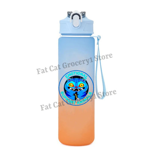 Kpop Demon Hunter Water Bottle with Straw 750ml Kids Summer Anime Cup