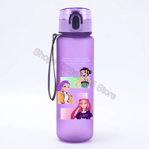 K Pop Demon Hunters Water Bottle Girls Summer Sports Large Capacity