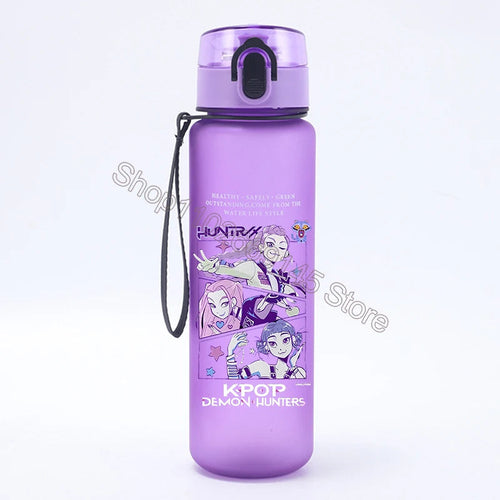 K Pop Demon Hunters Water Bottle Girls Summer Sports Large Capacity