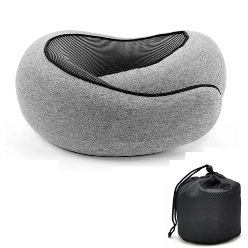 Travel Neck Pillow Memory Foam U-shaped Pillow Snail Style Travel Neck