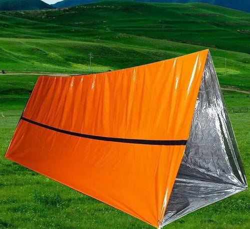 2 Person Emergency Shelter Bivy Survival Tent Kit Mylar Tube Tent
