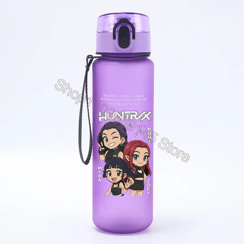 K Pop Demon Hunters Water Bottle Girls Summer Sports Large Capacity