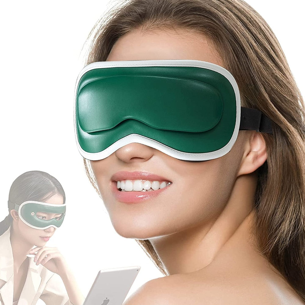 Electric Heated & Vibration Eye Massager Sleep Eye Mask Relieve Eye