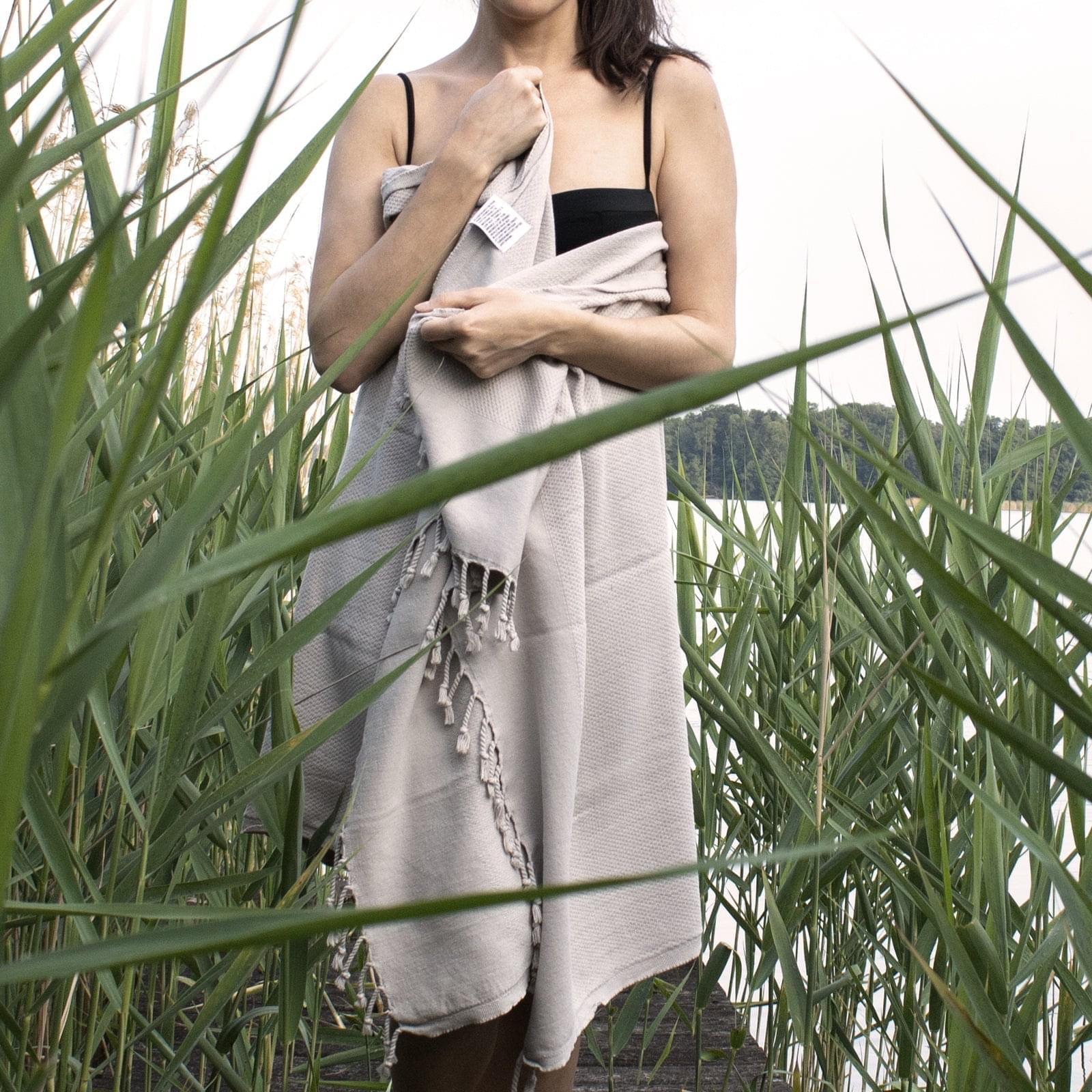 BEIGE TOWEL EVER Stonewashed Hamamtuch