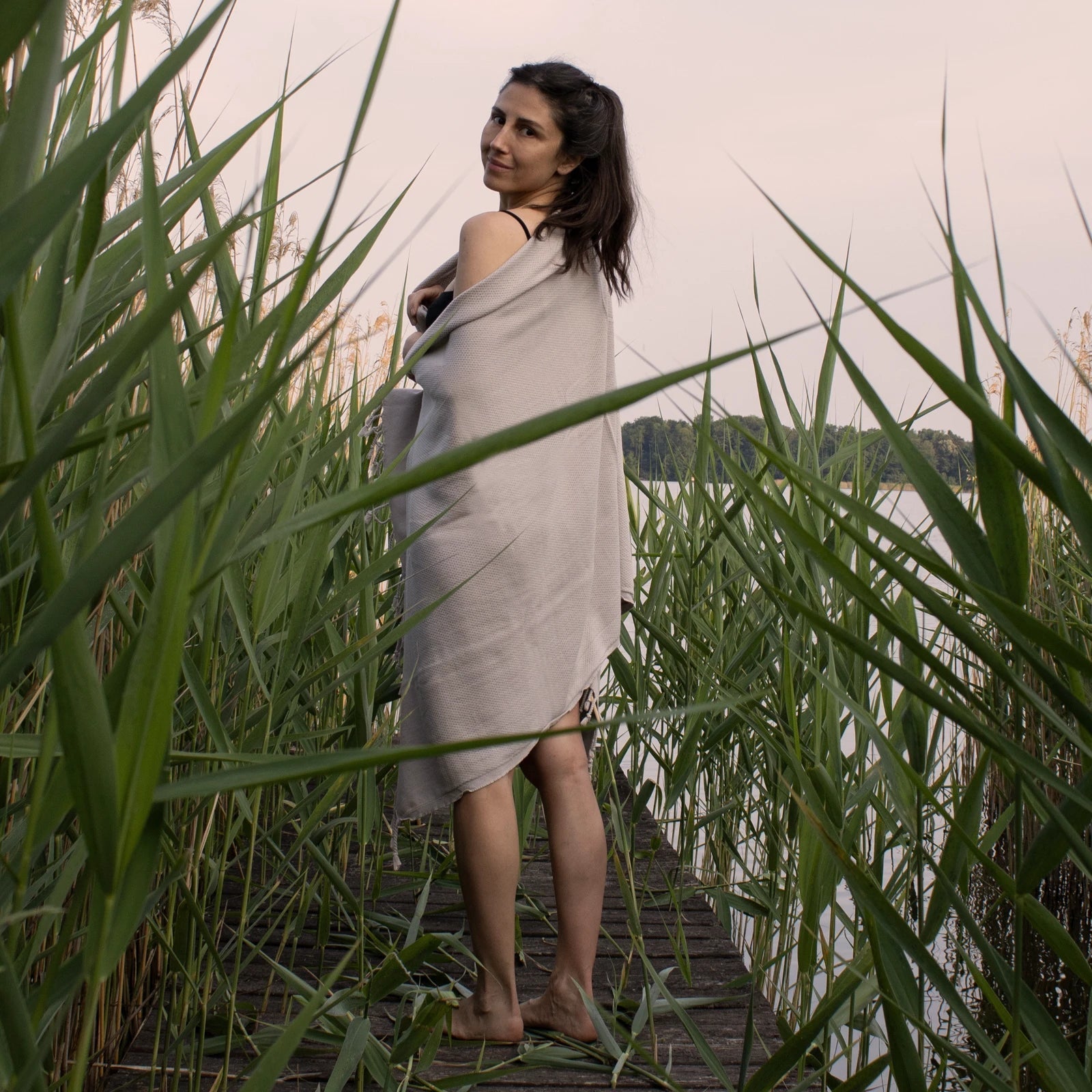 BEIGE TOWEL EVER Stonewashed Hamamtuch