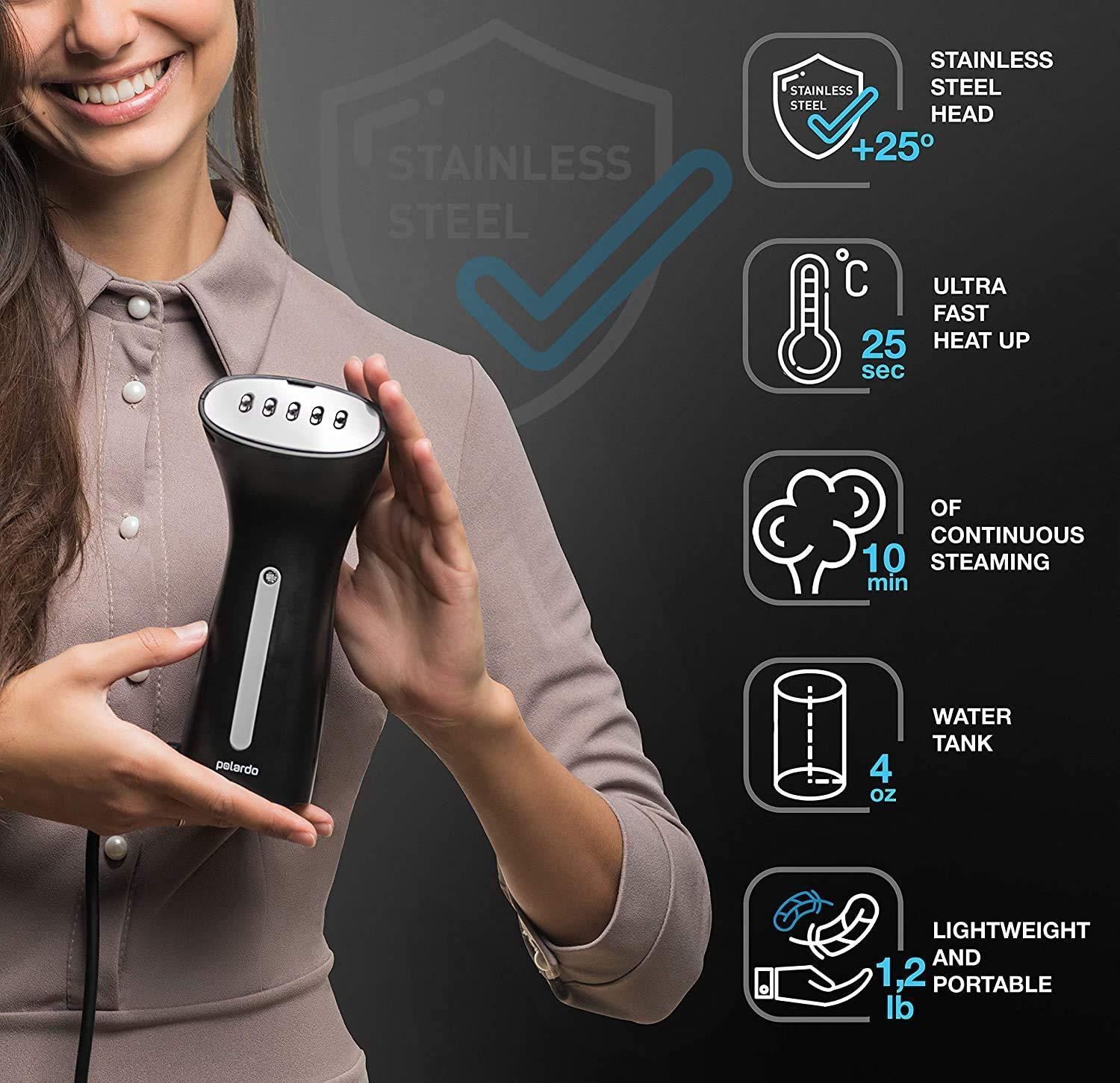 Steamer for Clothes Hand Held Portable Travel Garment Steamer Metal