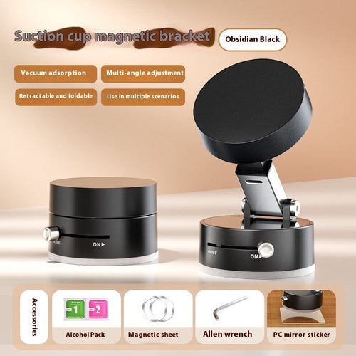 Foldable Magnetic Vacuum Car Phone Holder Foldable Suction Cup With