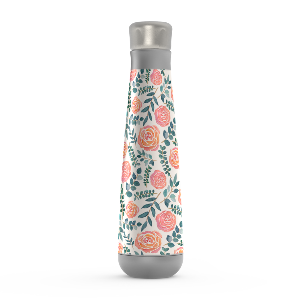 Watercolor Floral Water Bottle