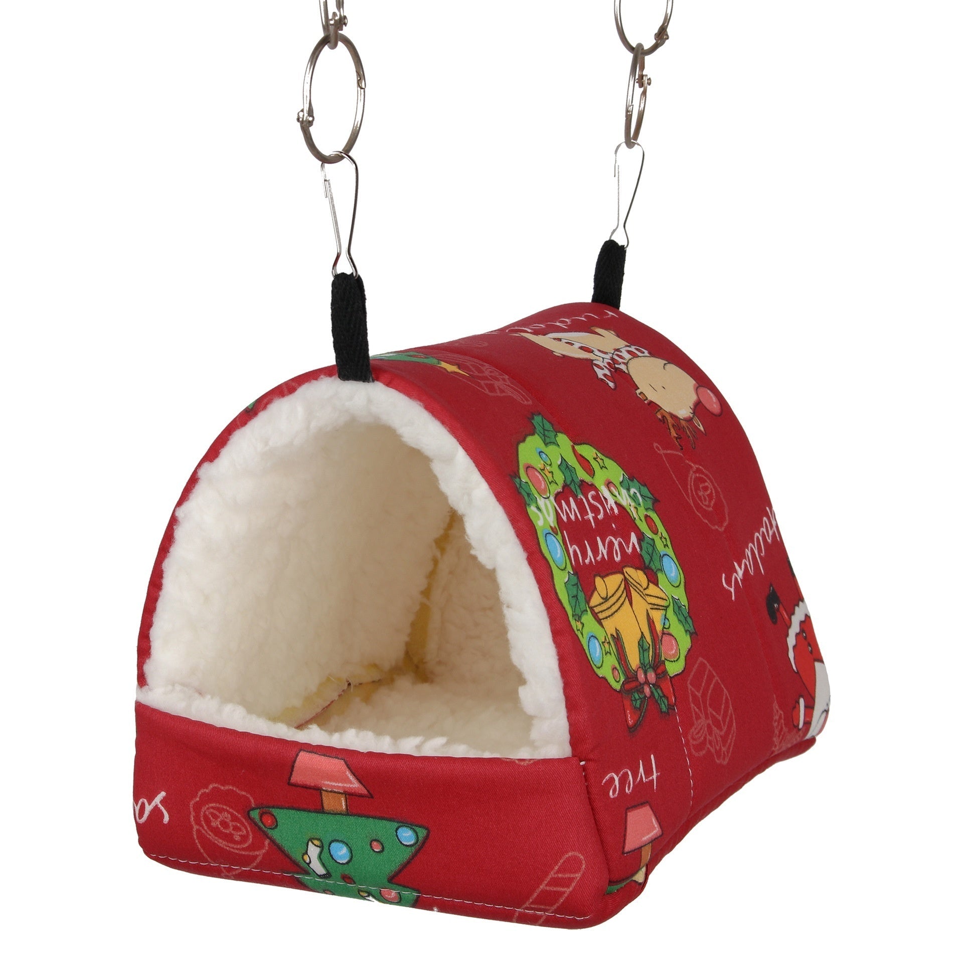 Cozy Bird Nest for Winter - Soft Cotton Plush Pet Bed for Parrots  Sma