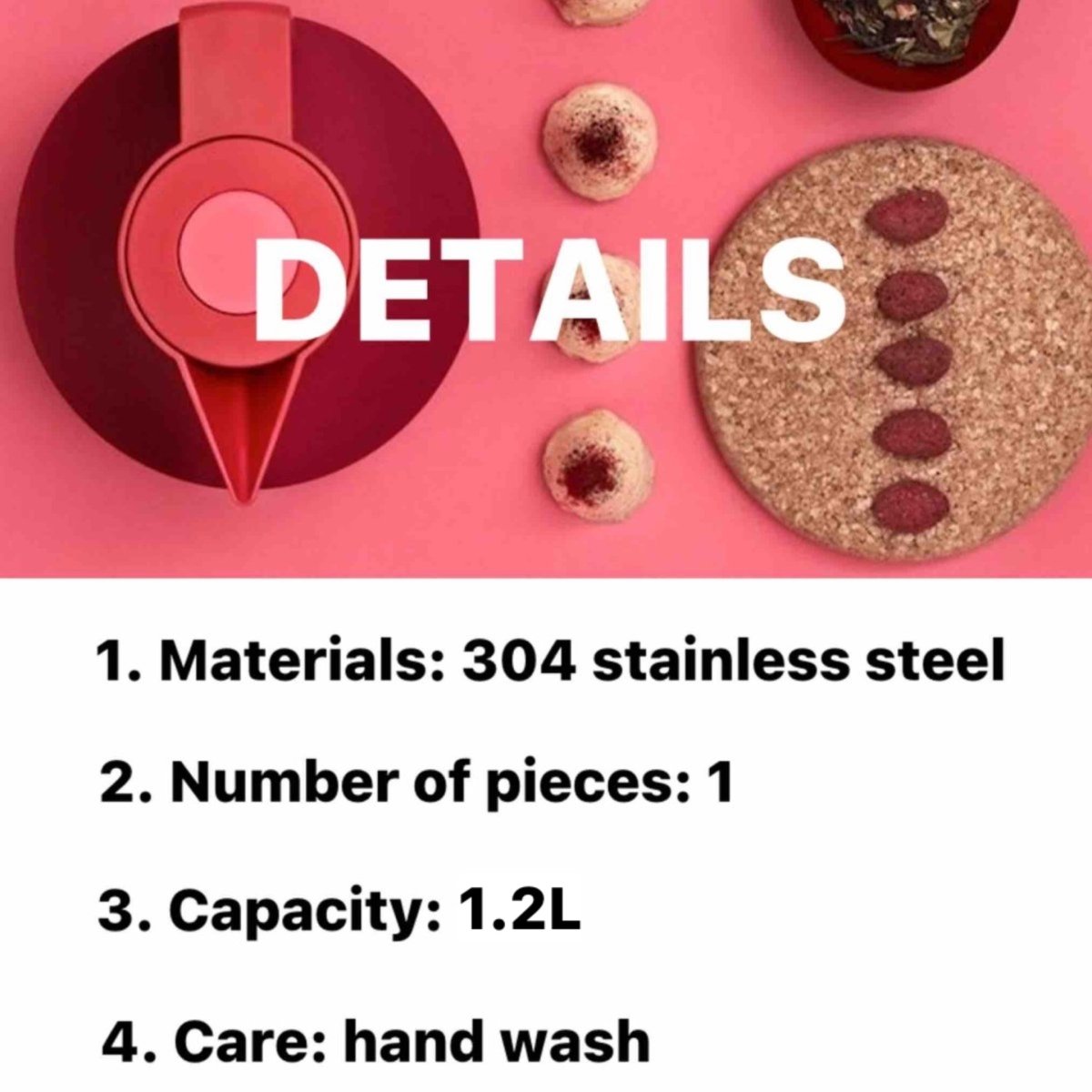 Insulated Geometric Water Pitcher - Large Thermal Jug for Cold or Hot