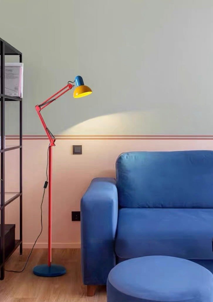 Memphis Retro Tall Metal Floor Lamp - Full Spectrum Eye Protection LED