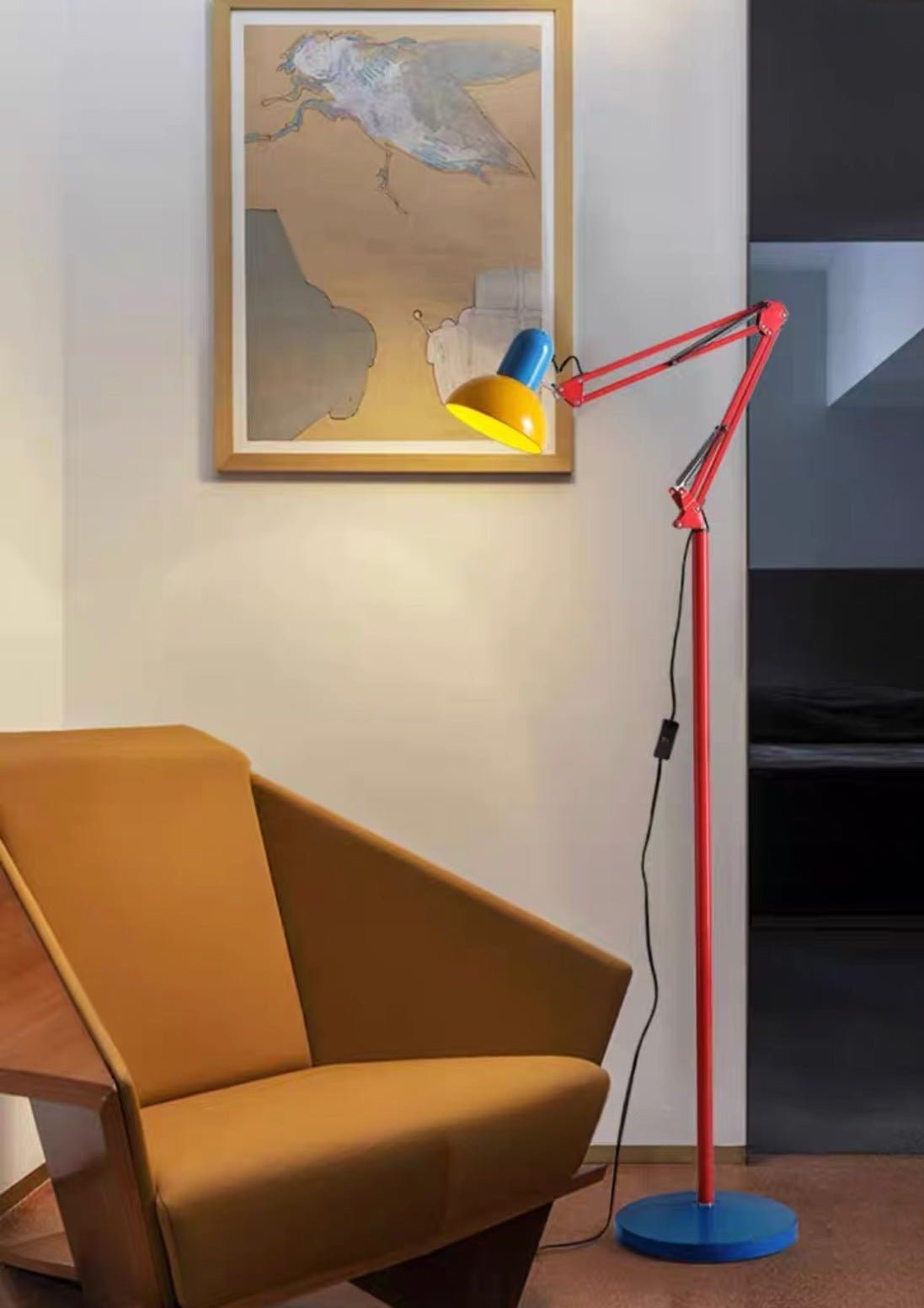 Memphis Retro Tall Metal Floor Lamp - Full Spectrum Eye Protection LED